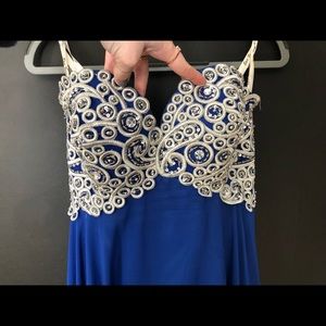 Additional pictures for blue prom dress!